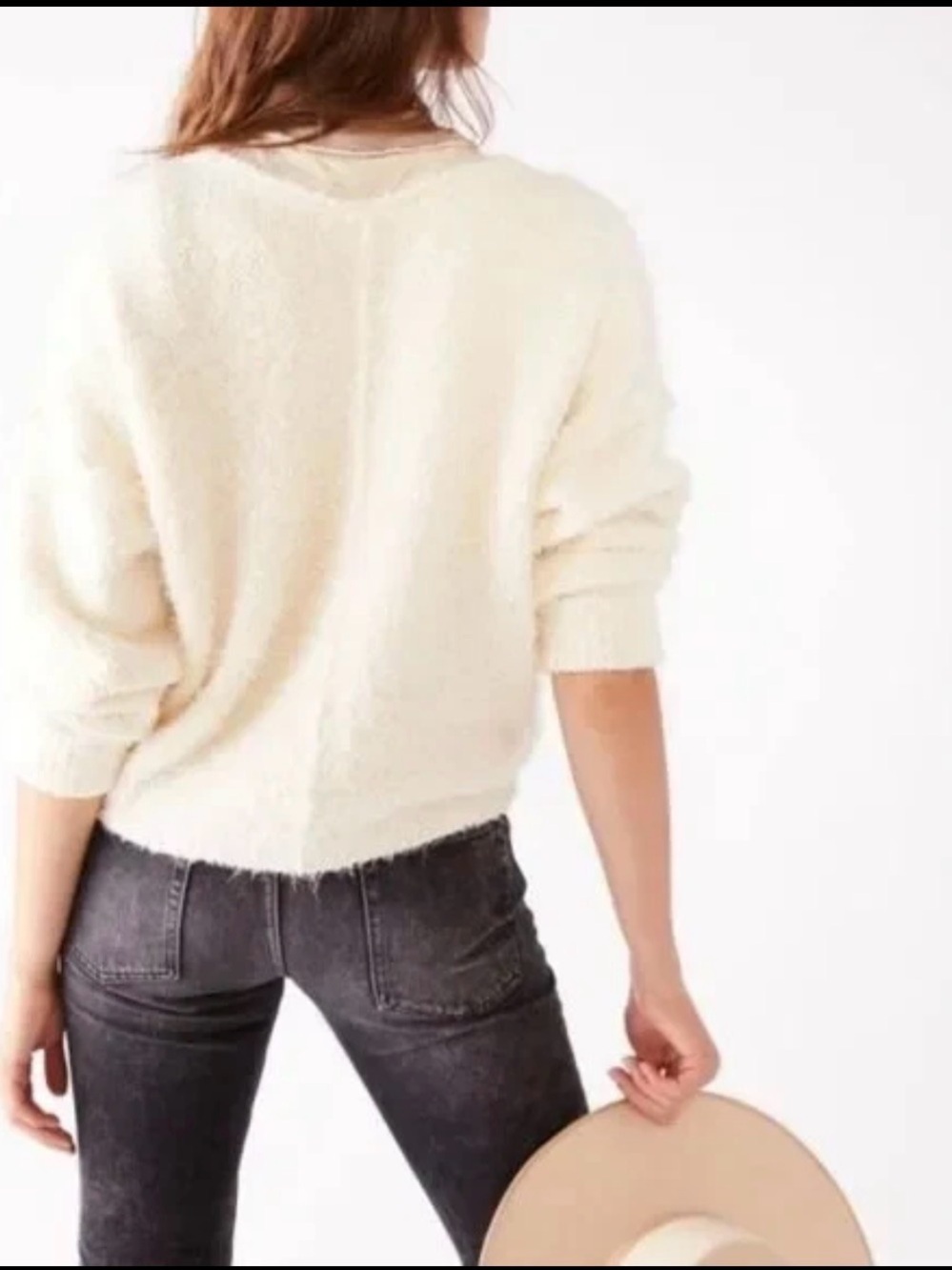 Free People Womens Sweater - Icing Ivory Cream